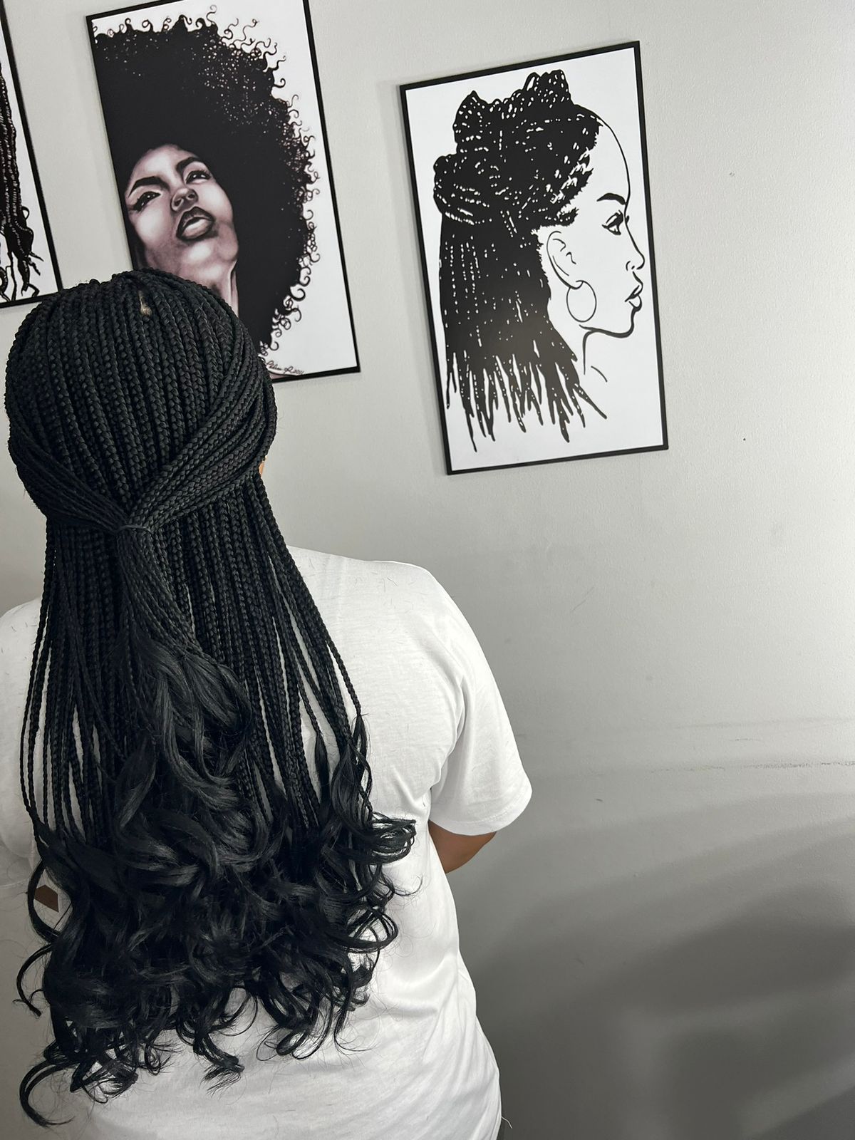 Box Braids com Cachos
